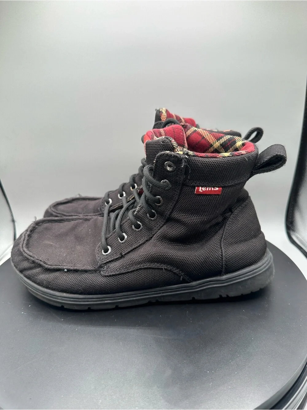 Lems Boulder Boot Vegan Men Size 41 Black Nylon Outdoor Hiking